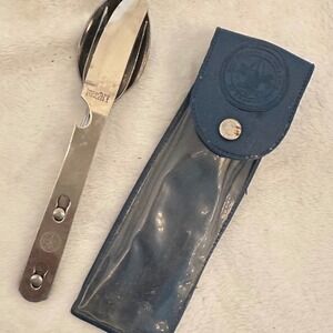 Imperial Camping Utensil Set Boy Scouts of America Silver BSA Hobo Knife Vintage